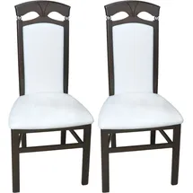 Hofmann Living And More 4-Fußstuhl, beige (creme, nussbaum, nachbildung), B:44cm H:94cm T:48cm, Polyester, HOFMANN LIVING AND MORE, Stühle