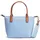 Tommy Hilfiger Popette Mini Tote Umhängetasche Textil Well Water/Silver