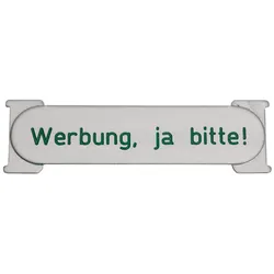 RSA1 ALU Namensschild "Werbung ja"