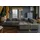 KAWOLA Sofa NEVADA Ecksofa Velvet grau Recamiere rechts