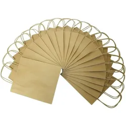 Folia Papiertüten Papiertüten aus Kraftpapier – Natur, 24 x 31 x 12 cm, 20 Stück