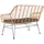 SalesFever Sitzbank Rattanoptik Natur/Schwarz 120 x 85 x 69 cm