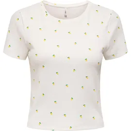Only Onlfenja Life Ss AOP Top JRS Weiß M