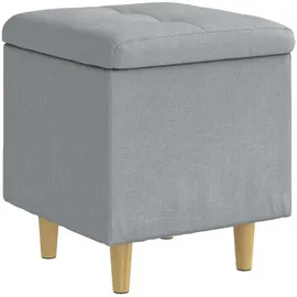 vidaXL Ottoman mit Stauraum 40 x 40 x 45 cm Hellgrau
