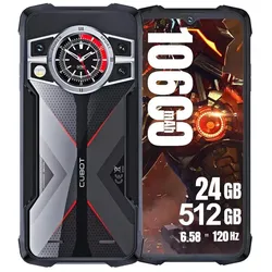 Cubot Rugged Smartphone KINGKONG 9 , 120Hz 6.583-Inch Screen, Helio G99, 24GB RAM, 256GB / 512GB ROM, 100MP Camera, 10600mAh, NFC, GPS 24GB + 512GB schwarz