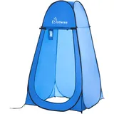 WolfWise Portable Pop Up Privacy Shower Tent Geräumige Umkleidekabine für Camping Wandern Strand Toilette Dusche Badezimmer X Large Blau