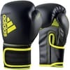 Boxhandschuhe Hybrid 80 - geeignet fürs Boxen, Kickboxen, MMA, Fitness & Training - für Kindern, Männer oder Frauen - Schwarz/Gelb - 12 oz