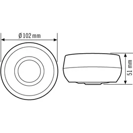 ESYLUX Decken-Präsenzmelder PD 360/8 BASIC IP54