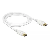 DeLock DisplayPort-Kabel 2 m Weiß