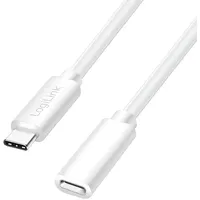 Logilink USB-C® Kabel USB 2.0 USB-C® Stecker, USB-C® Buchse 3.00m Weiß CU0222
