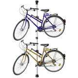 Relaxdays Sonstiges Teleskop-fahrradhalterung Für 2 Fahrräder Verstellbar, silber und schwarz, STANDARD (160-340 Cm)