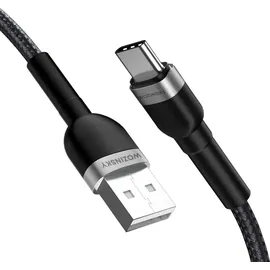 wozinsky USB-A auf USB-C 2 m Schwarz
