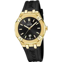 Jaguar Damen Uhr Silikonarmband schwarz D2UJ1018/1 - Schwarz