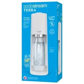 Sodastream Terra white + PET-Flasche 1 l + Zylinder