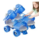 Rollschuhe für Kinder,Quad-Rollschuhe |Verstellbare Quad-Rollschuhe zum Skaten | Erholung im Freien, verschleißfestes zweireihiges Design, Keine Notwendigkeit, Schuhe auszuziehen, für Teenager, Kinde