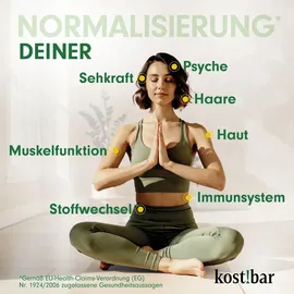 kost!bar Greens Pulver - 60 Portionen reiner Natur Zusatzfreies Konzentrat aus 5 Bio-Gräsern 200 g