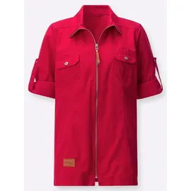 Casual Looks Blusenjacke CASUAL LOOKS, Damen, Gr. 54, rot, 100% Baumwolle, Jacken Blusenjacke