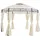 Beliani Safara 3,68 x 3,68 m inkl. 4 Seitenteile Beige/Schwarz