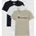 Champion T-Shirt CHAMPION "ICONS CONTRAST 3 pack Crewneck T-Shirt", Jungen, Gr. 68, nny, wht, ncb, Obermaterial: 100% Baumwolle, Rundhals, Shirts T-Shirt, für Kinder, sportlicher Stil, Kurzarm, Rundhalsausschnitt