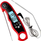 Sofort Ablesbares Fleischthermometer Zum Grillen Und Kochen. Das Beste Ultraschnelle, Wasserdichte Thermometer Mit Hintergrundbeleuchtung Und Kalibrierung. Digitale Lebensmittelsonde