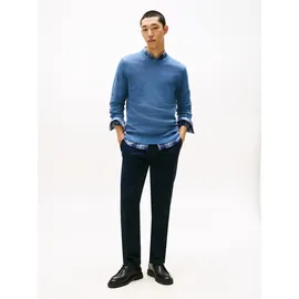 Tommy Hilfiger Herren Pullover Essential Structure Crew Neck Regular Fit, Blau (Petrol Blue Heather), XXL