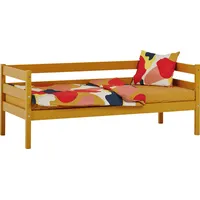 Hoppekids Einzelbett »ECO Comfort Kinderbett, Kiefer Massivholz, Jugendbett inkl. Rollrost«, 70x160 cm, wahlweise in verschieden Farben/ Matratze/ Absturzsicherung, gelb