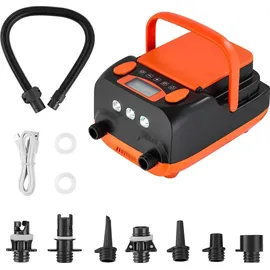Vevor Paddleboard Pumpe (20 PSI) mit USB-Ausgang, zweistufige elektrische SUP-Luftpumpe mit automatischer Abschaltung & LED Licht, Aufblasen & Entl...