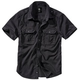 Brandit Textil Brandit Vintage Short Sleeve Hemd, schwarz,