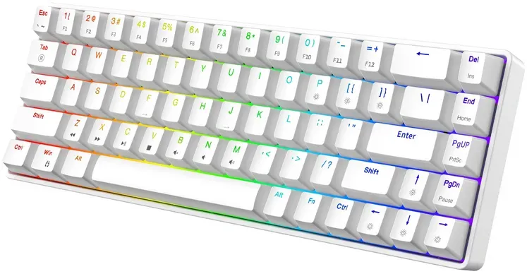 Neue Gaming-Mechanische Tastatur Triadyn PLAY ELECTRA RGB Anti-Ghosting Rote Schalter Für Spieler Weiß