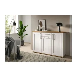 xonox.home Verona 137 x 92 x 39 cm Silber / Weiß