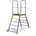 B2B Partner Podestleiter, Aluminium, ALVE FORTE, 2x5 Sprossen, Plattformhöhe 1,04 m,