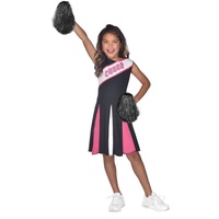 Amscan Cheerleader-Kostüm für Mädchen, Rosa Gr. 98-110 (4 - 6 Jahre), rose