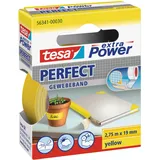 Tesa extra Power Perfect Gewebeband gelb 19mm/2.75m, 1 Stück (56341-00030)