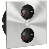 naber gmbh Doppelsteckdose Edelstahl 2 St.