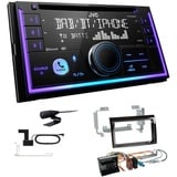 JVC 2-DIN MP3 Autoradio Bluetooth DAB+ für Citroen Jumper ab 2006 gewölbte Kante