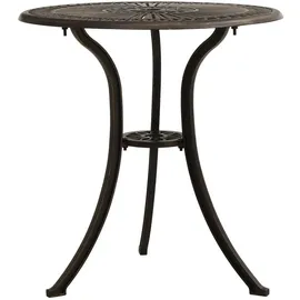 vidaXL Bronzen Gartentisch 62 x 62 x 65 cm Braun