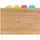 Wenko Bella Schneidebrett-Set Bambus mit 4 Schneidematten 32,5 x 2,3 x 22,5 cm Braun/Mehrfarbig