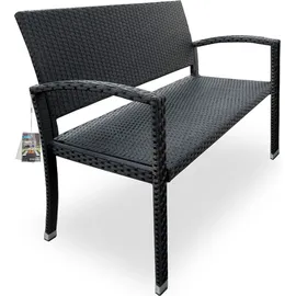 CASARIA Gartenbank 122 x 58 x 87 cm Schwarz
