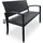 CASARIA Gartenbank 122 x 58 x 87 cm Schwarz