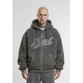 Karl Kani Varsity Teddy Zip Hoodie", - grau,