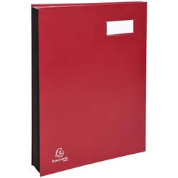 Exacompta 24244E 5x Unterschriftenmappe Direktion, 24 Fächer, 24x32cm - Bordeauxrot