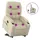 vidaXL Massagesessel mit Aufstehhilfe Kunstleder 89 x 100 x 0 cm Creme