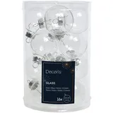 Kaemingk Christbaum-Mini-Kugeln transparent Ø 3,5 cm aus Glas - 16er Set - Transparent