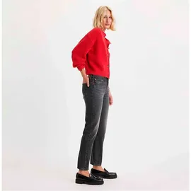 Levi's Damen Jeanshose 501 Crop High Rise, Straight Fit, Schwarz (Long Live The Queen), W25/L30