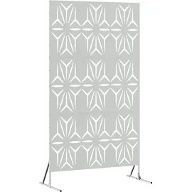 vidaXL Sichtschutz 100 x 50 x 180 cm Grau Stahl