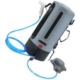 Voiakiu Campingdusche Solardusche Gartendusche mit Pumpe - 12L Solar Dusche mit Fusspumpe - tragbare Outdoor Reisedusche - Mobile Camping Shower