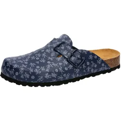 Pantolette Damen ohne LICO Bioline Clog Print BLAU 41