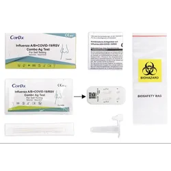 CorDx 4 in Laien-Antigen Kombi - Test RSV Viren + Corona COVID-19 + Influenza  A+B I Packung (1Test)