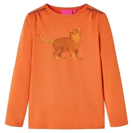 vidaXL Kinder-Langarmshirt Dunkelorange 116