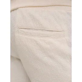 JACK & JONES "JPSTJAIDEN WAVY JOGGER SHORTS REG SN", Herren, Gr. S, N-Gr, cloud dancer, Web, Obermaterial: 100% Baumwolle, unifarben, relaxed fit kniefrei, Hosen Shorts, Baumwolle, locker geschnitten
